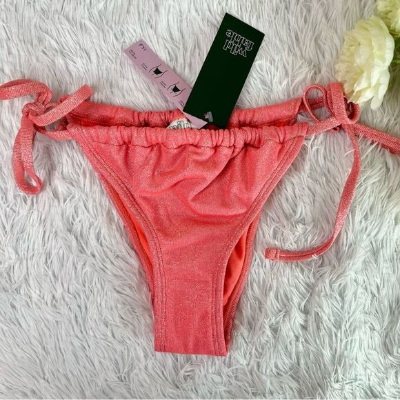 wild fable Other - NWT Wild Fable Pink Shimmer Bikini Bottom Swimsuit Swimwear Women’s XS